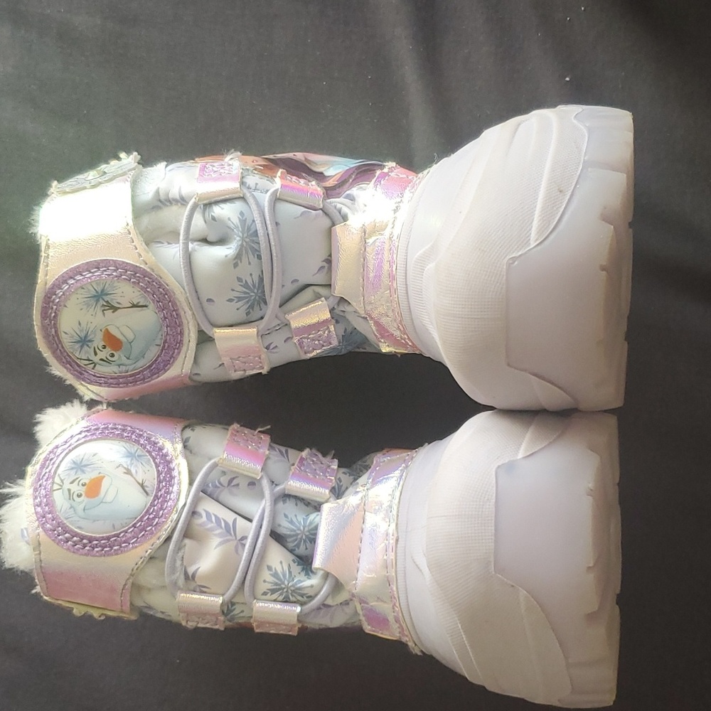 Disney Frozen Kids Boots - White and Purple - Picture 2 of 3